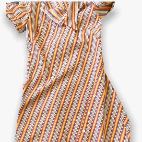 Monse Stripe Deconstructed Dress, Cotton Blend, Size 2, New with tag - Picture 13 of 16